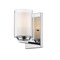 Z-Lite Willow 1 Light Wall Sconce, Chrome & Clear Outside with Matte Opal Inside 426-1S-CH - alternate 1